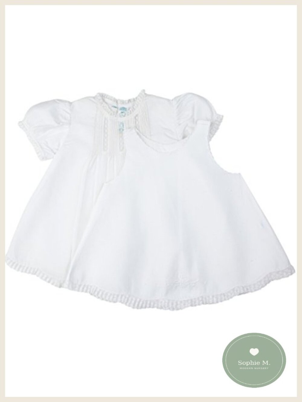 Feltman Brothers Infant Girl Heirloom Dress Slip Pin Tucks French Lace Baptism